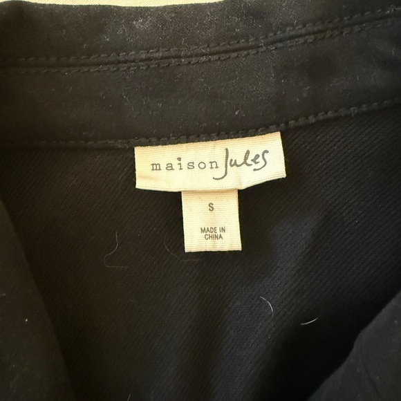 Maison Jules Black Women's Leather Jacket - Picture 3 of 3